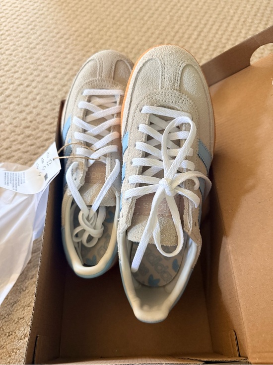 adidas Shoes - adidas Light Blue Suede Handball Spezial Women’s 5